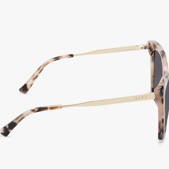 Diff Sunglasses BECKY IV Himalayan Tortoise Grey POLARIZED NWT MSRP $162 - Picture 4 of 7
